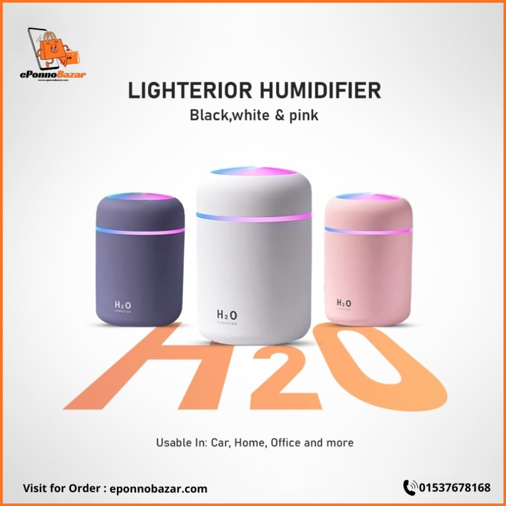 Mini Humidifier with RGB Light – 300ml | ePonnoBazar