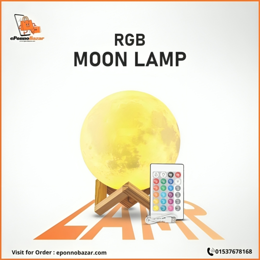 16 Colors Rechargeable Moon Lamp | ePonnoBazar