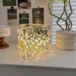 Cube Mirror Tulip Flower Night Light | ePonnoBazar